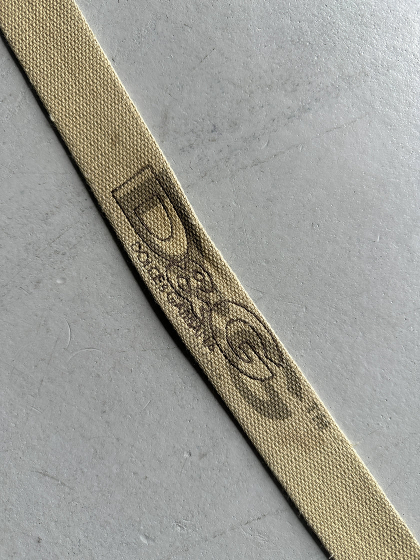 DOLCE & GABBANA - F/W 2003 CANVAS AND LEATHER BELT WITH BRASS BUCKLE