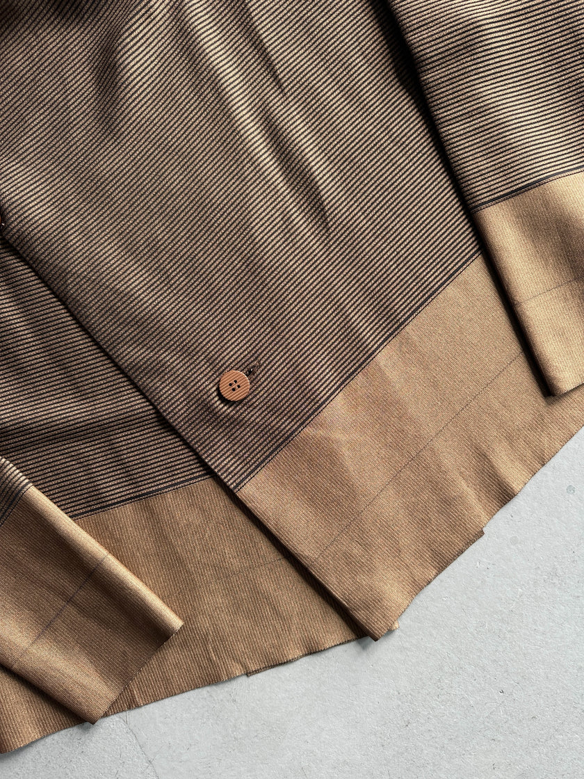 ISSEY MIYAKE - 2000s ASYMMETRICAL FRONT TWO TONE LIGHT JACKET