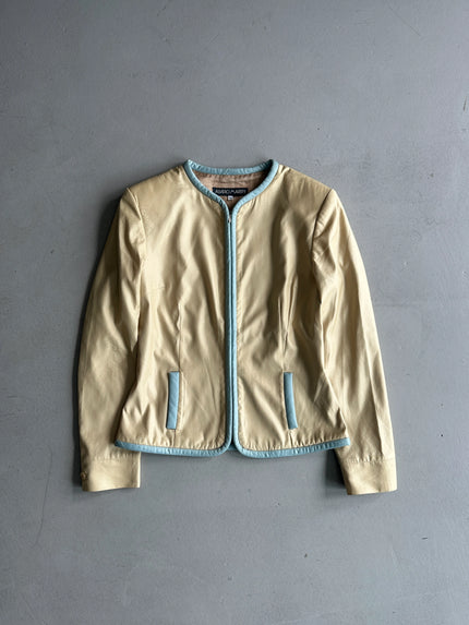 ALVIERO MARTINI - 1990s FITTED JACKET WITH PIPING DETAILS