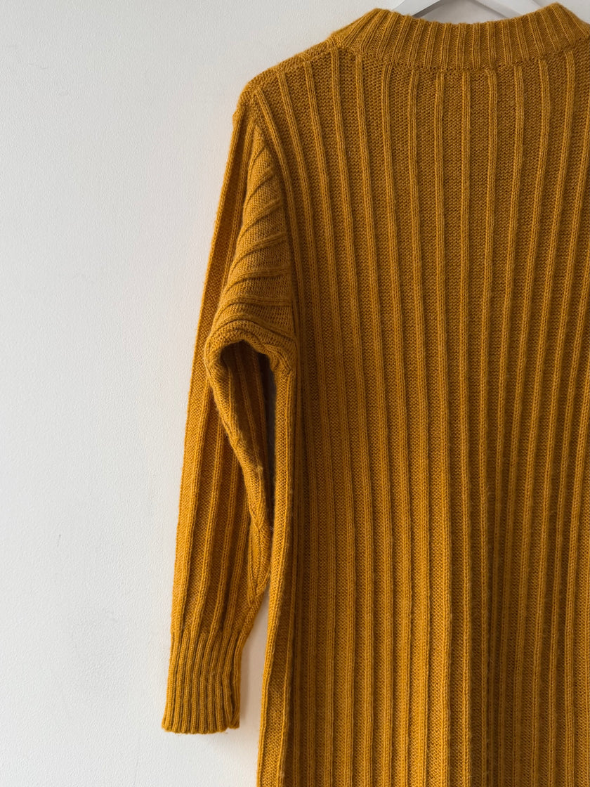 ISSEY MIYAKE - 1970s CHUNKY KNIT CREW NECK DRESS