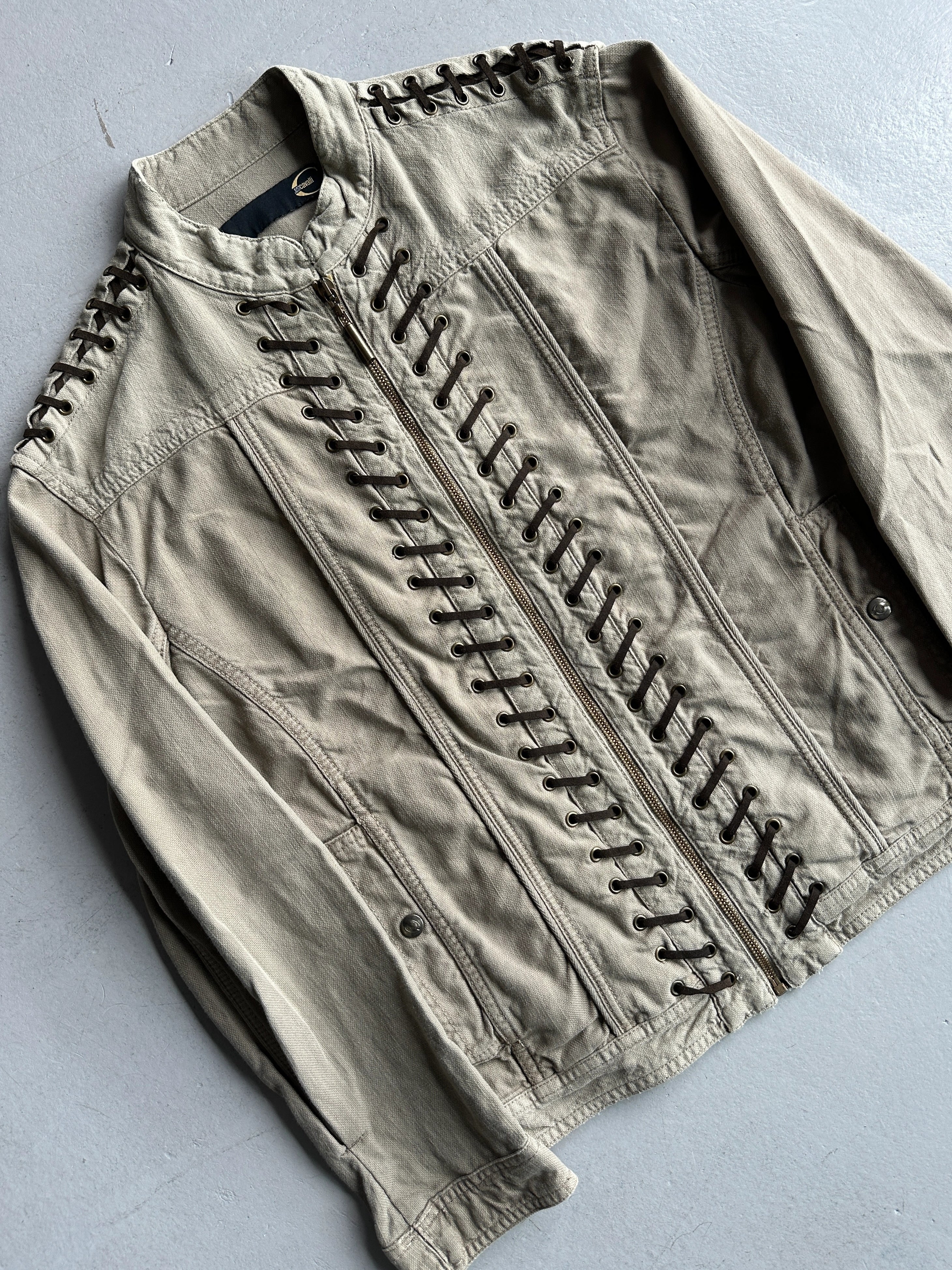JUST CAVALLI - 2000s LACING DETAILS LIGHT JACKET