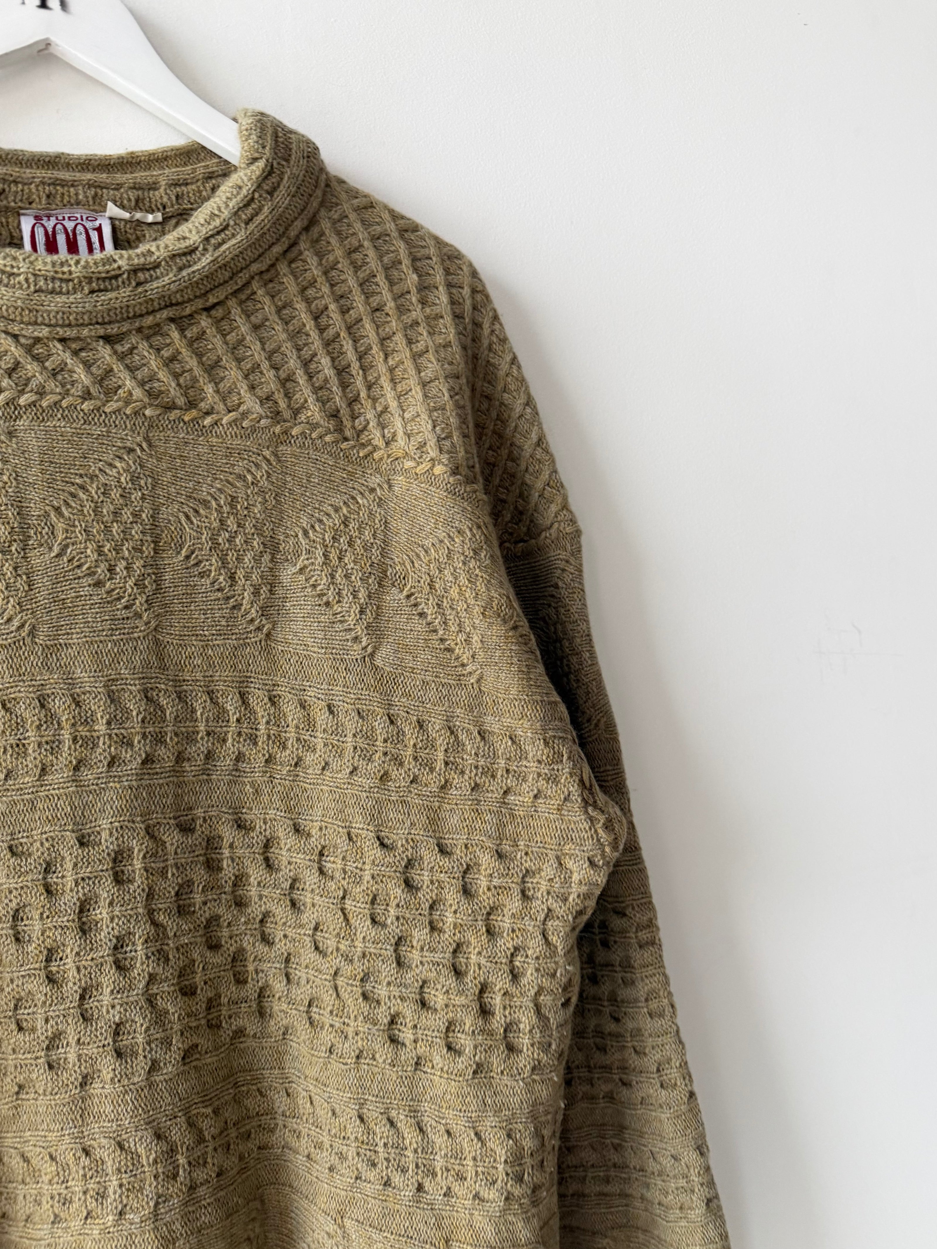 GIANFRANCO FERRÉ STUDIO 001 - 1990s CHUNKY KNIT OVERSIZED JUMPER