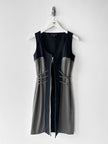 JOHN RICHMOND - 2000s PANELLED DRESS WITH LACING DETAILS AT WAIST
