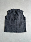 1990s SHEER VEST WITH RUFFLE DETAIL AT COLLAR