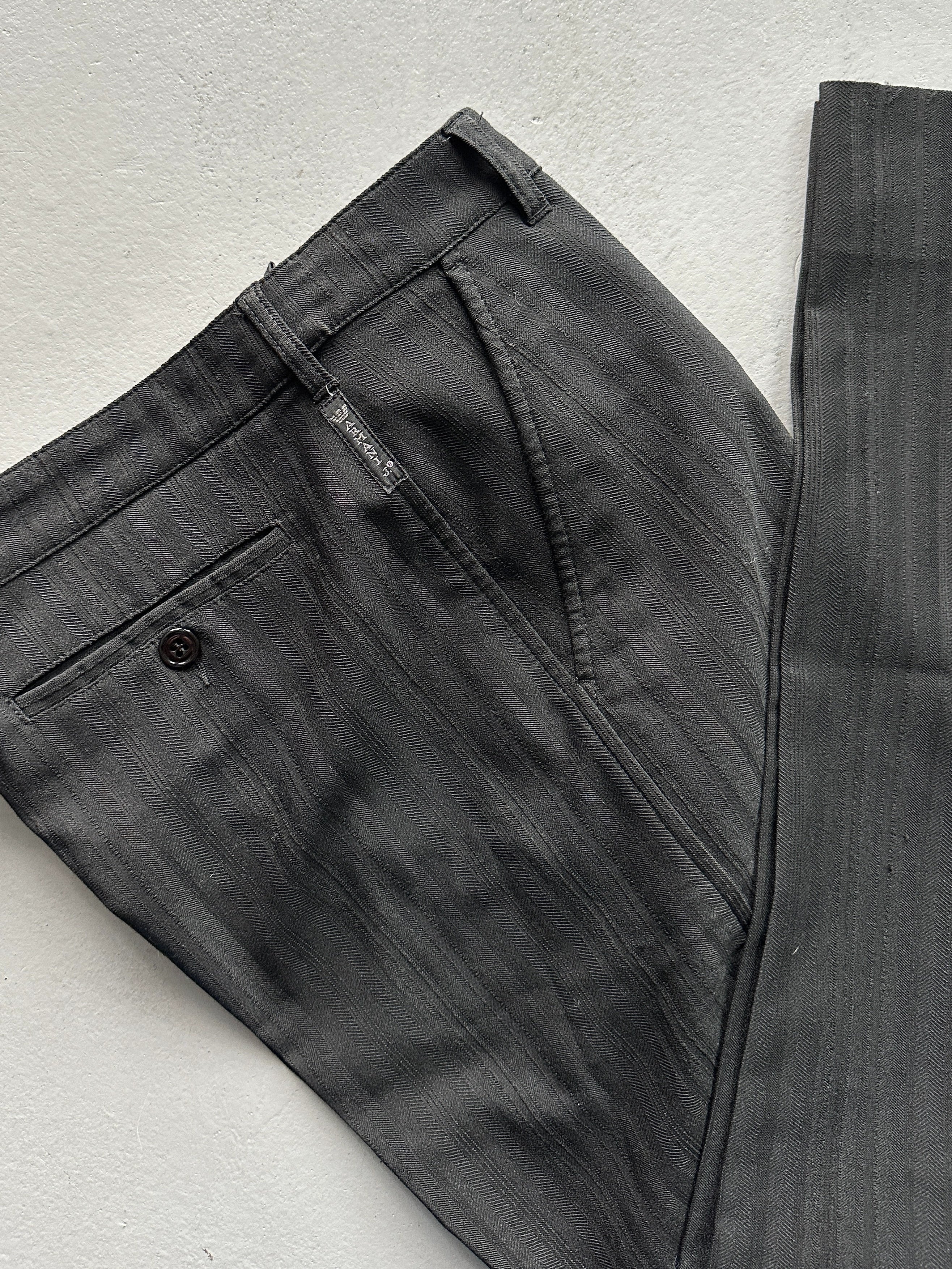 ARMANI JEANS - 1990s TAILORED FRONT PLEATS TROUSERS