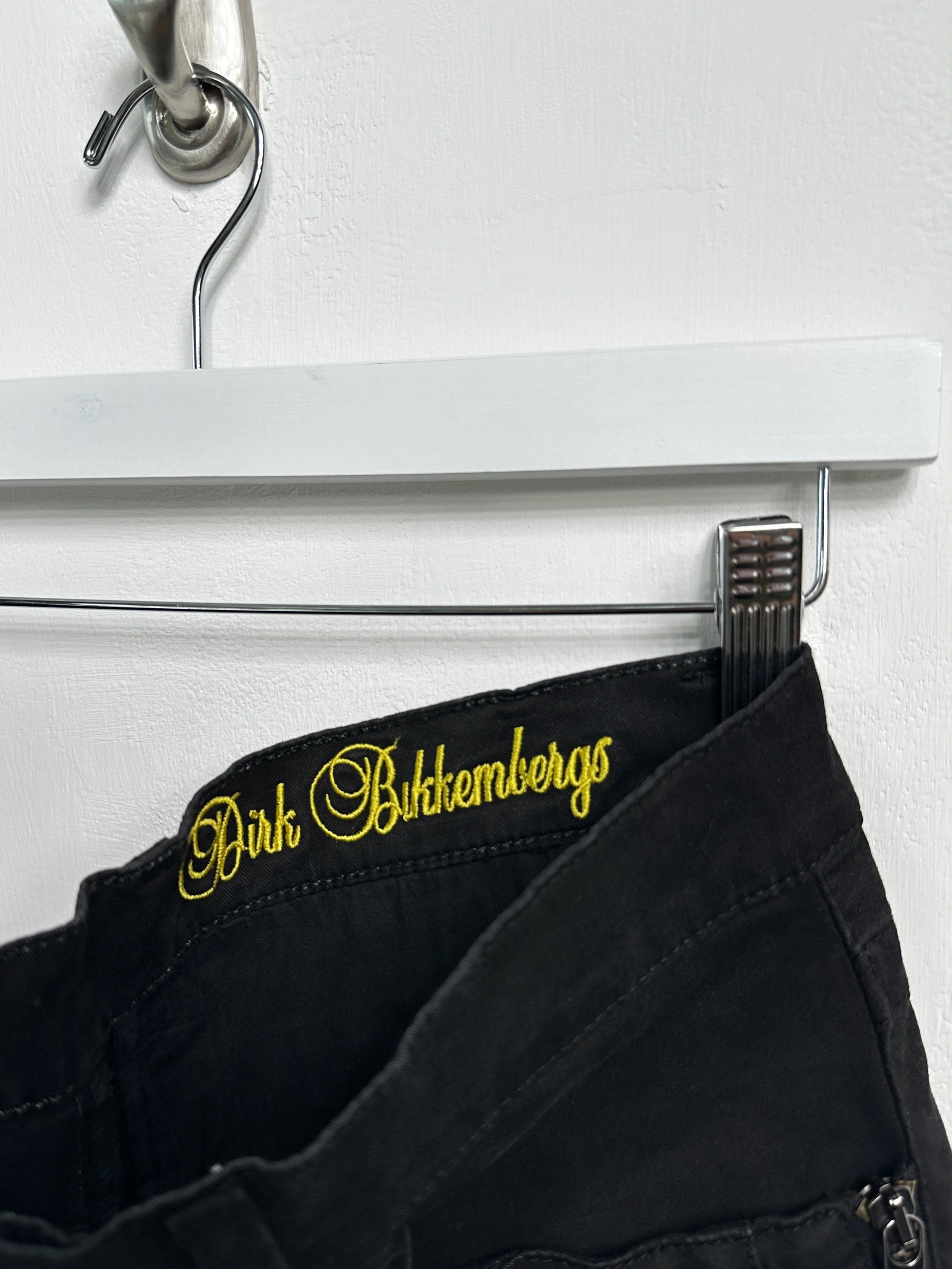 DIRK BIKKEMBERGS - early 2000s BIKER TROUSERS WITH ZIP DETAILS