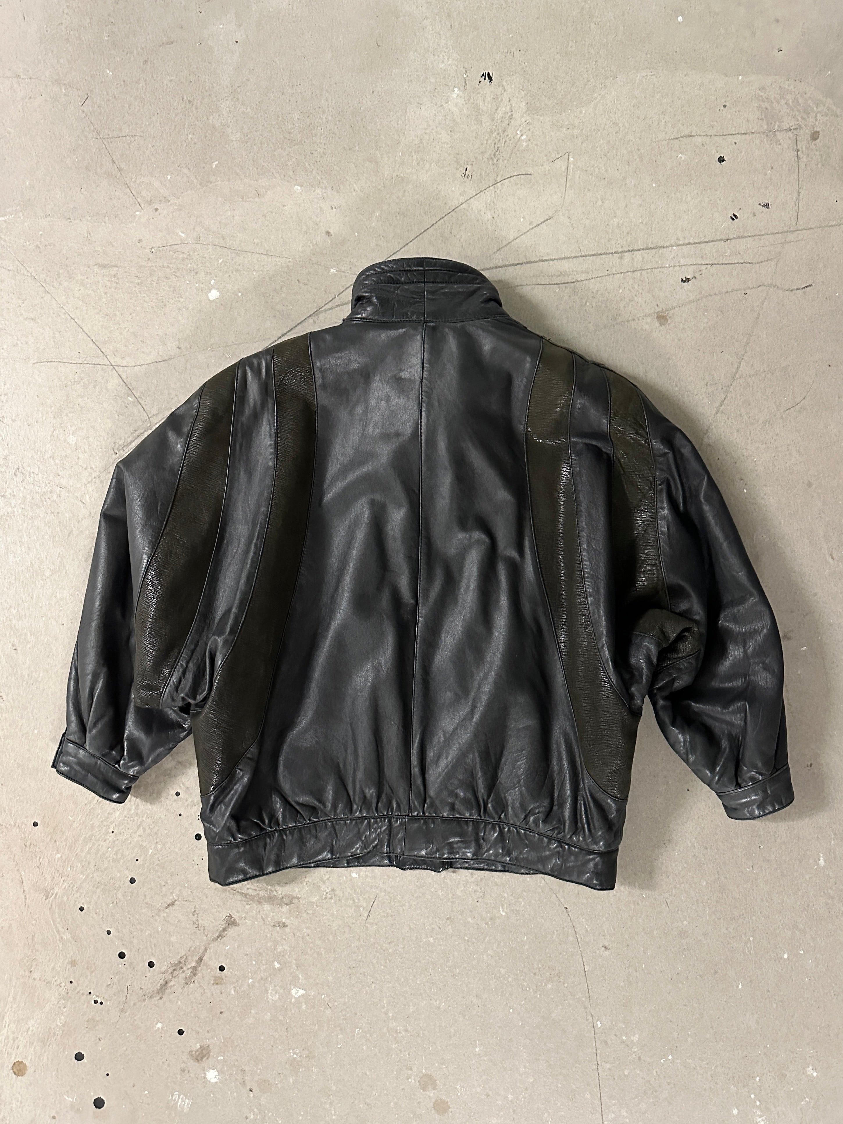 1980s LEATHER BOMBER JACKET