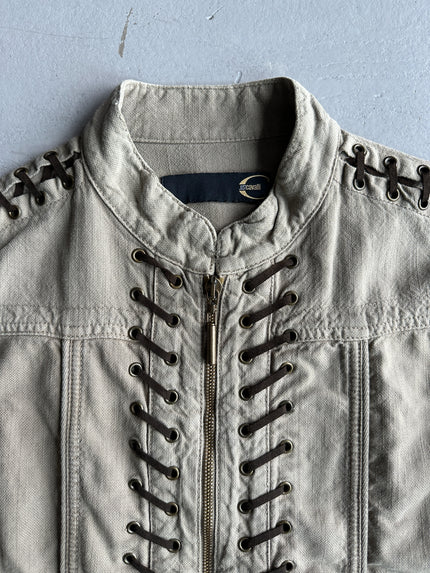 JUST CAVALLI - 2000s LACING DETAILS LIGHT JACKET