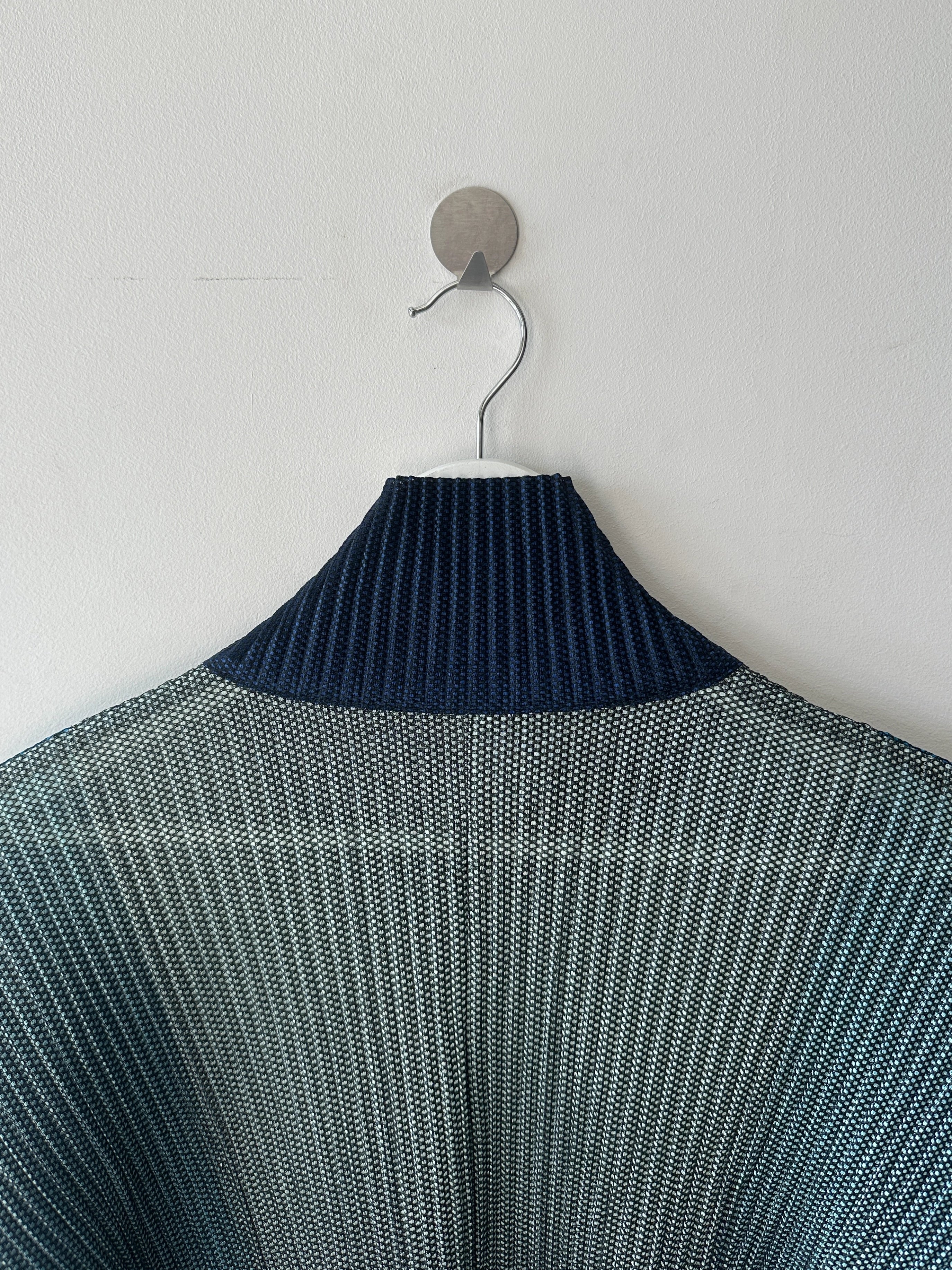 ISSEY MIYAKE - A/W 2013 PLEATED ZIPPED LONG SLEEVE TOP