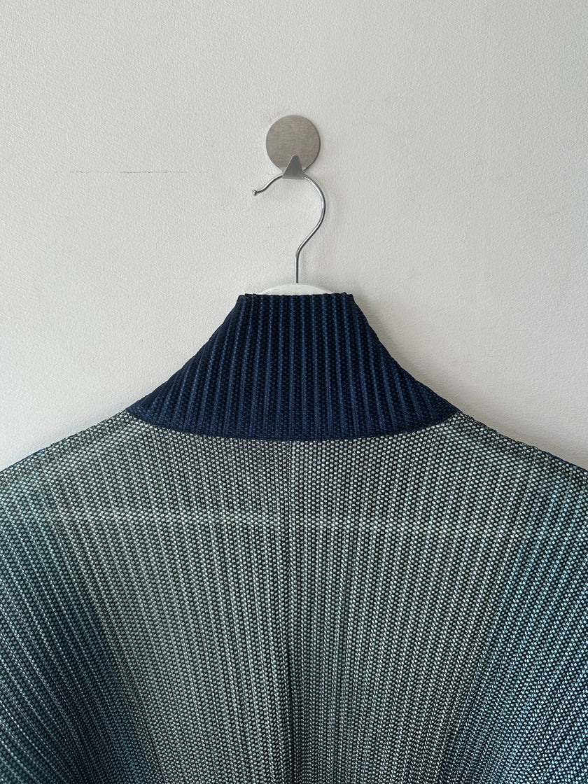 ISSEY MIYAKE - A/W 2013 PLEATED ZIPPED LONG SLEEVE TOP