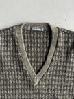 ISSEY MIYAKE - 1980s V NECK CHUNKY KNIT BOXY FIT JUMPER