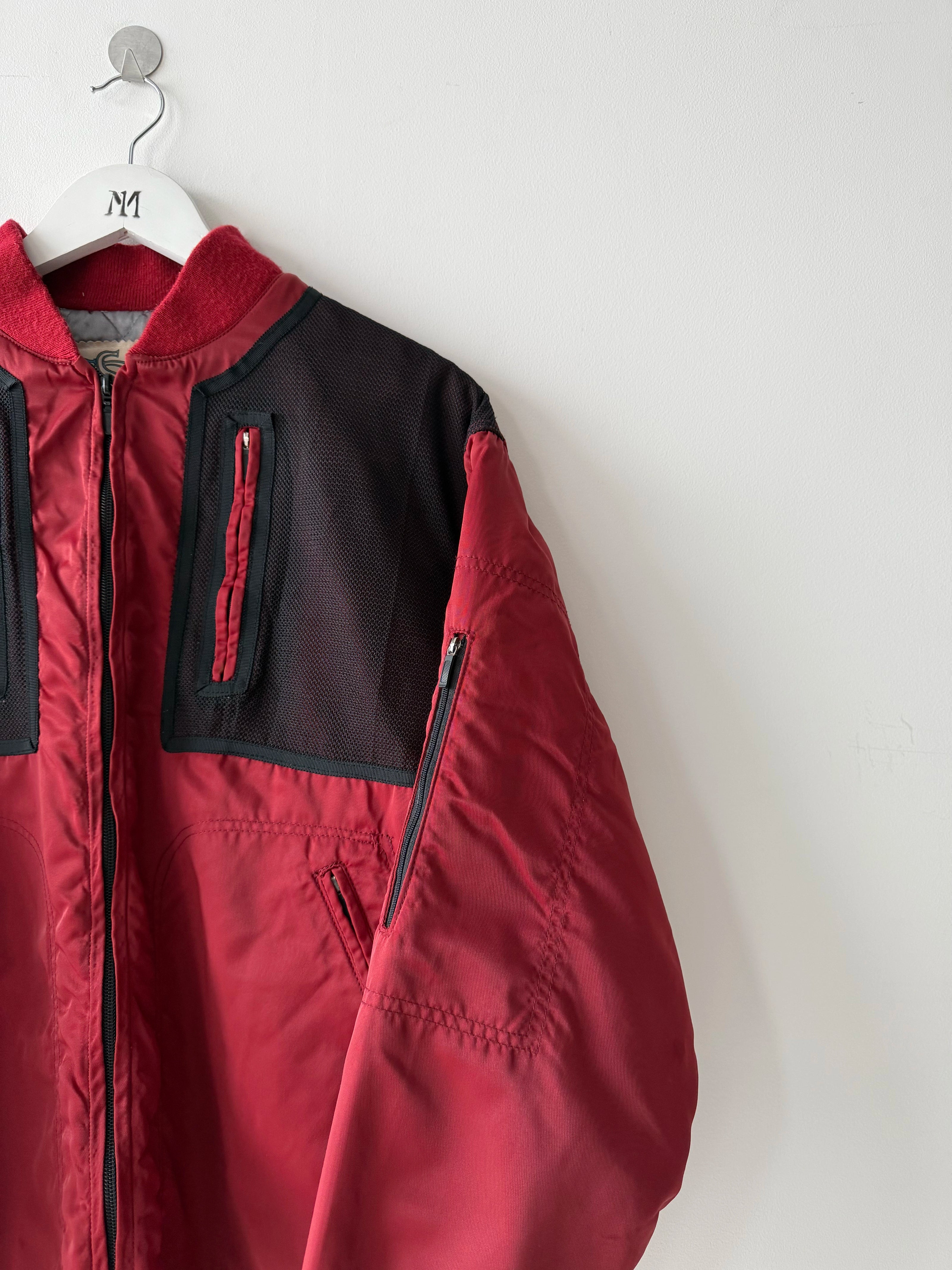 MARITHÉ + FRANÇOIS GIRBAUD - 1990s TECHNICAL BOMBER JACKET WITH MESH DETAILS