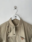 1990s ASYMMETRICAL FRONT CLOSURE SHORT SLEEVE SHIRT