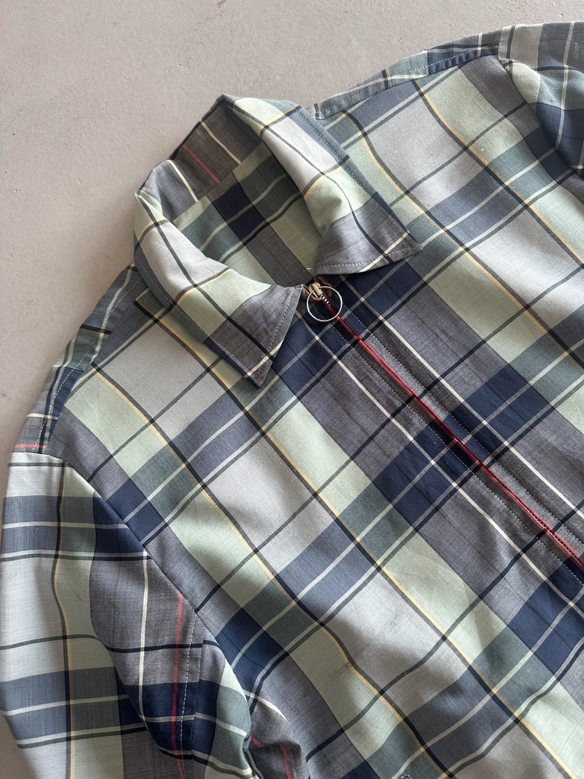 YOHJI YAMAMOTO Y's bis - 1990s CROPPED FIT CHECKED ZIP JACKET