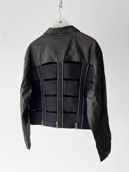 CALUGI E GIANNELLI 1980s BONDAGE LEATHER JACKET