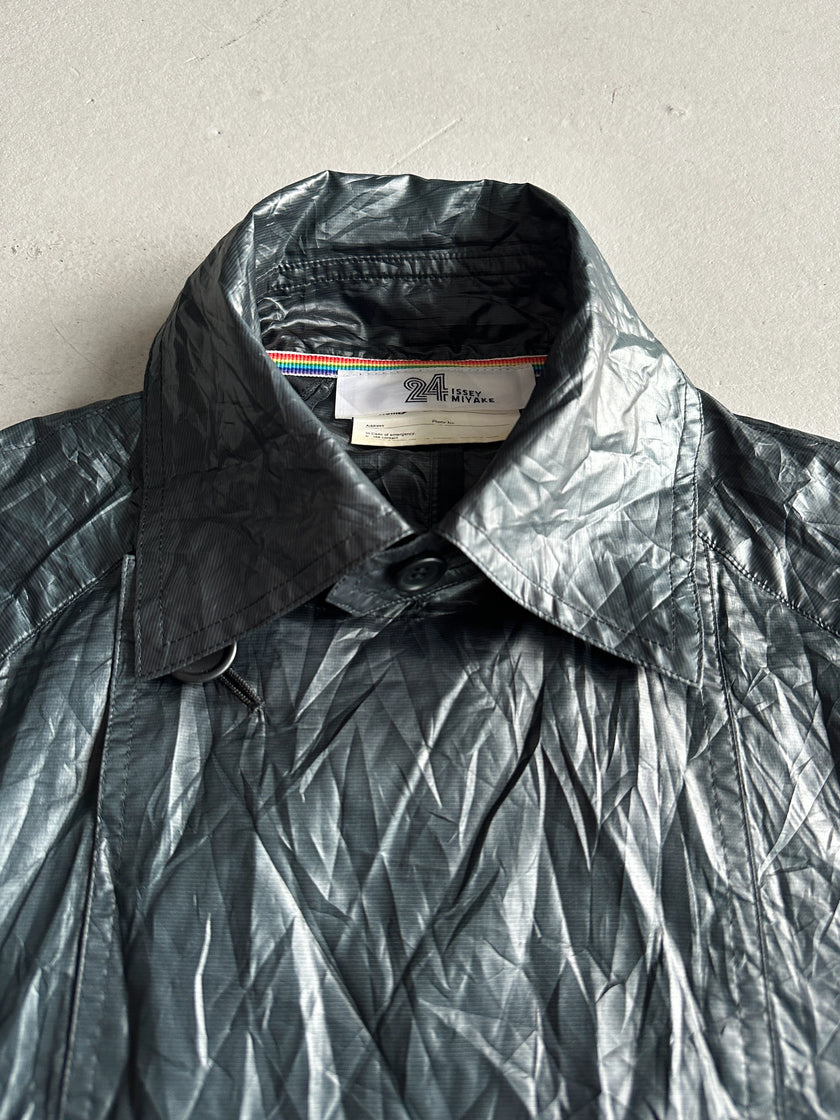 FINAL HOME BY 24 ISSEY MIYAKE - 1990s DOUBLE BREASTED TEMPERATURE CHANGING COLOUR TECHNICAL JACKET