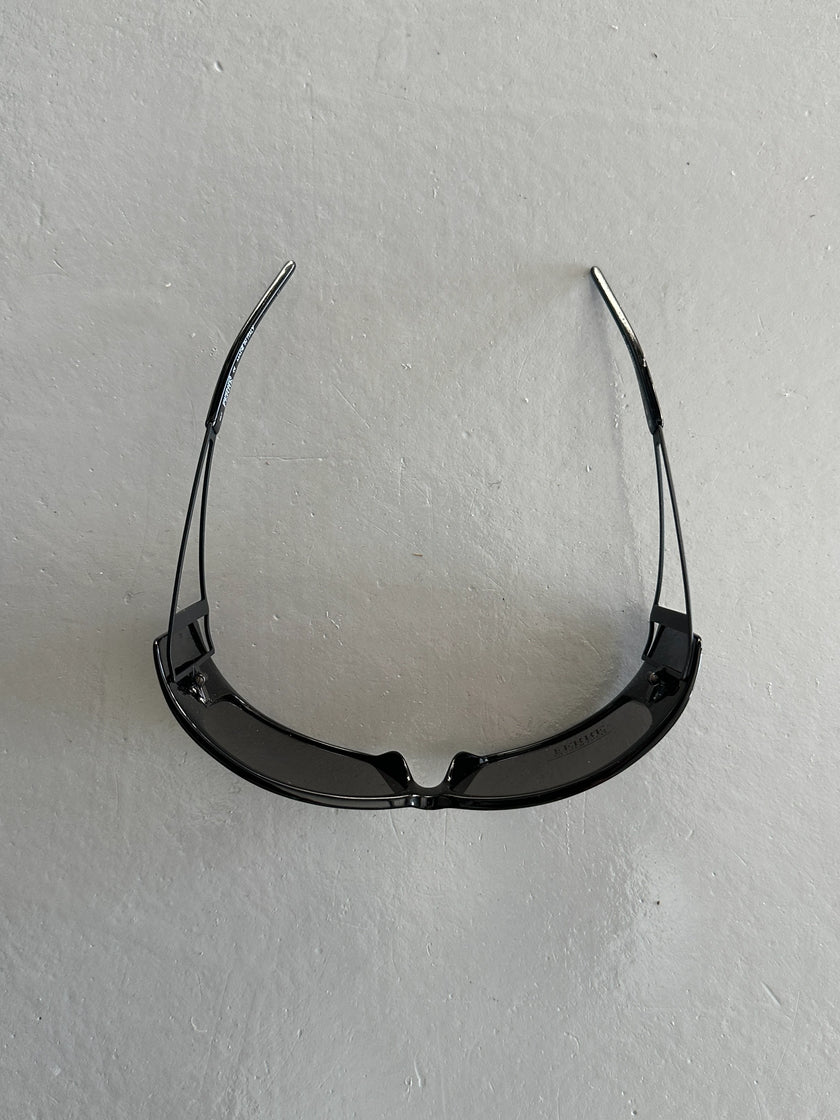 GIANFRANCO FERRÉ - 1990s WRAPAROUND SUNGLASSES WITH CUT OUT ARMS