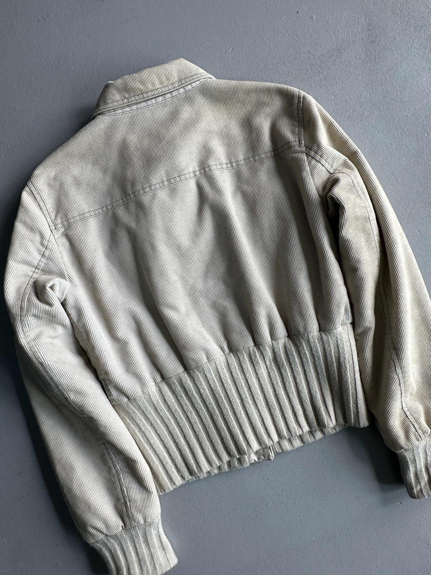 ARMANI JEANS - 1990s CORDUROY FITTED WAIST JACKET