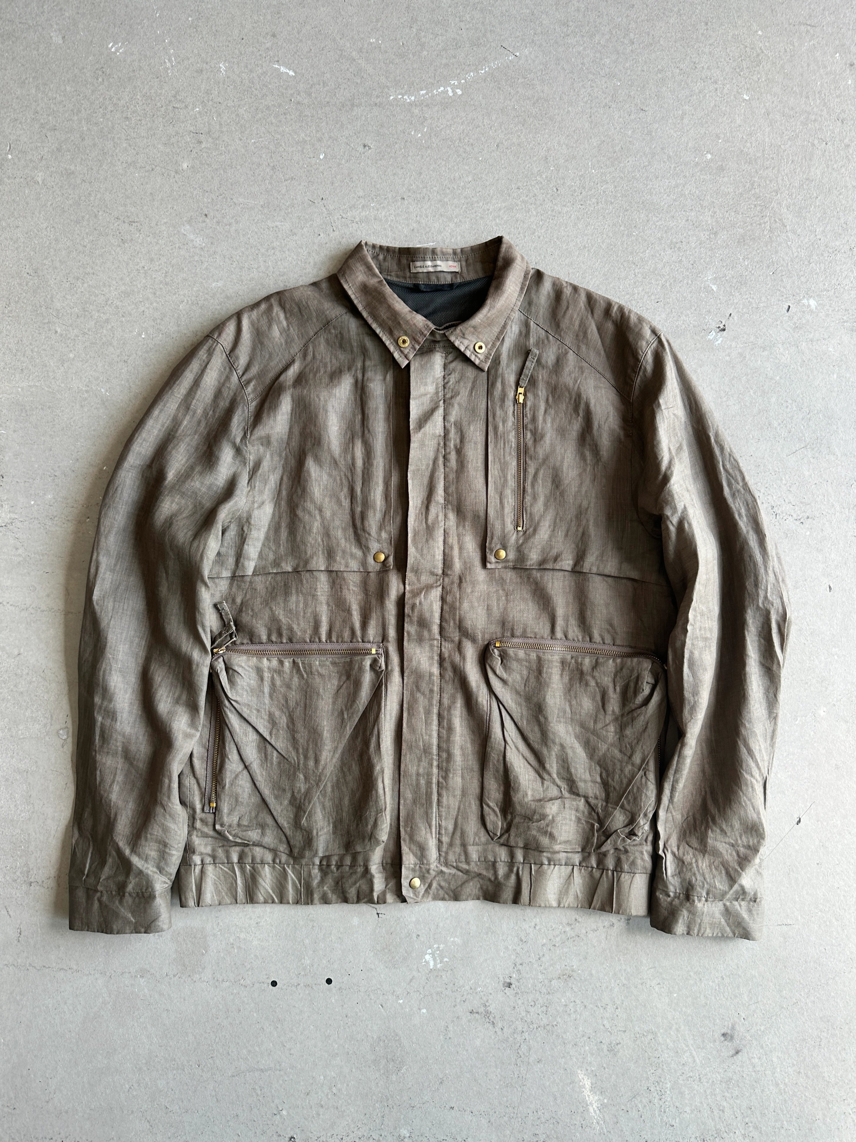 DANIELE ALESSANDRINI - 1990s STRAIGHT FIT WAXED COTTON JACKET