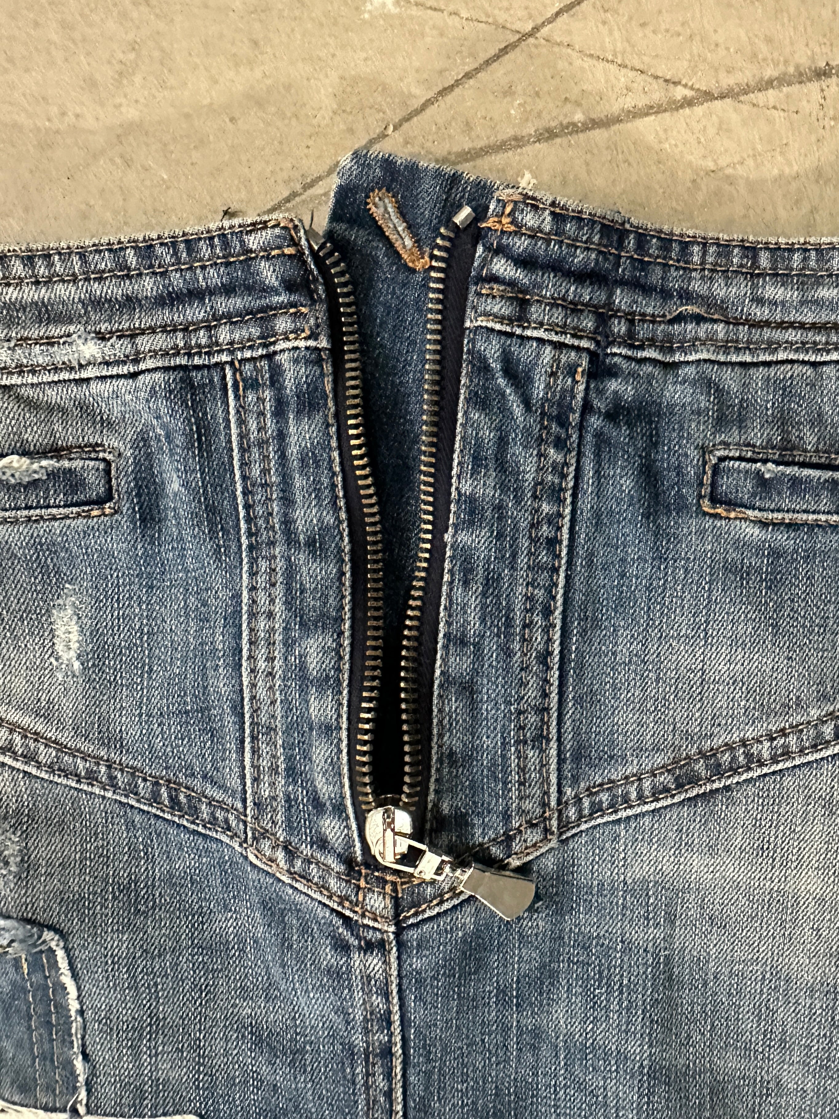 JUST CAVALLI - 2000s DENIM MINI SKIRT