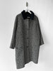 VERSUS VERSACE BY GIANNI VERSACE - early 1990s HERRINGBONE COAT WITH FUR COLLAR