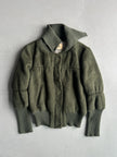 ALVIERO MARTINI - F/W 2009 BOMBER JACKET WITH ELONGATED RIBBED CUFFS