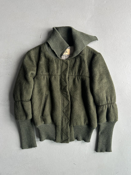 ALVIERO MARTINI - F/W 2009 BOMBER JACKET WITH ELONGATED RIBBED CUFFS
