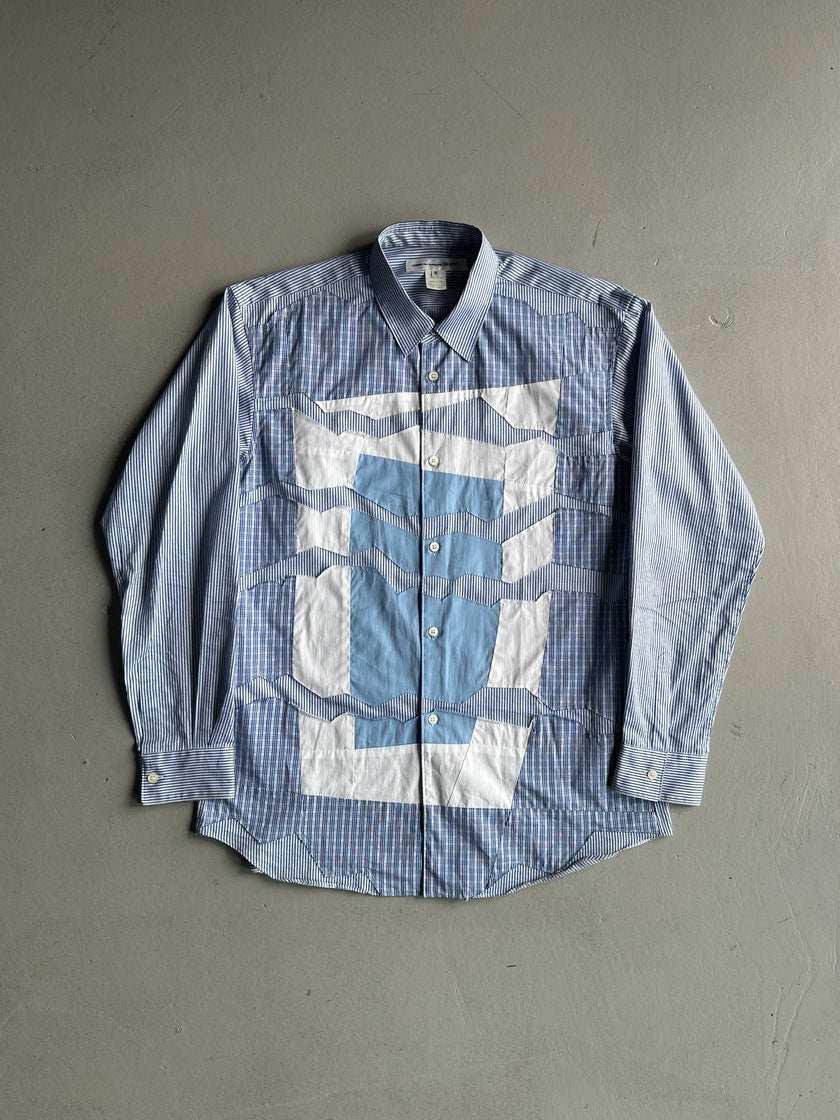 COMME DES GARÇONS SHIRT - S/S 2017 PATCHWORK LONG SLEEVE SHIRT