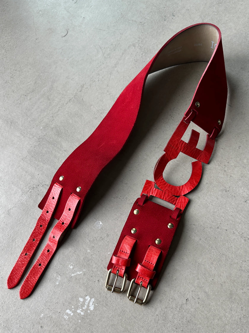 ICE ICEBERG - 2000s LEATHER BELT