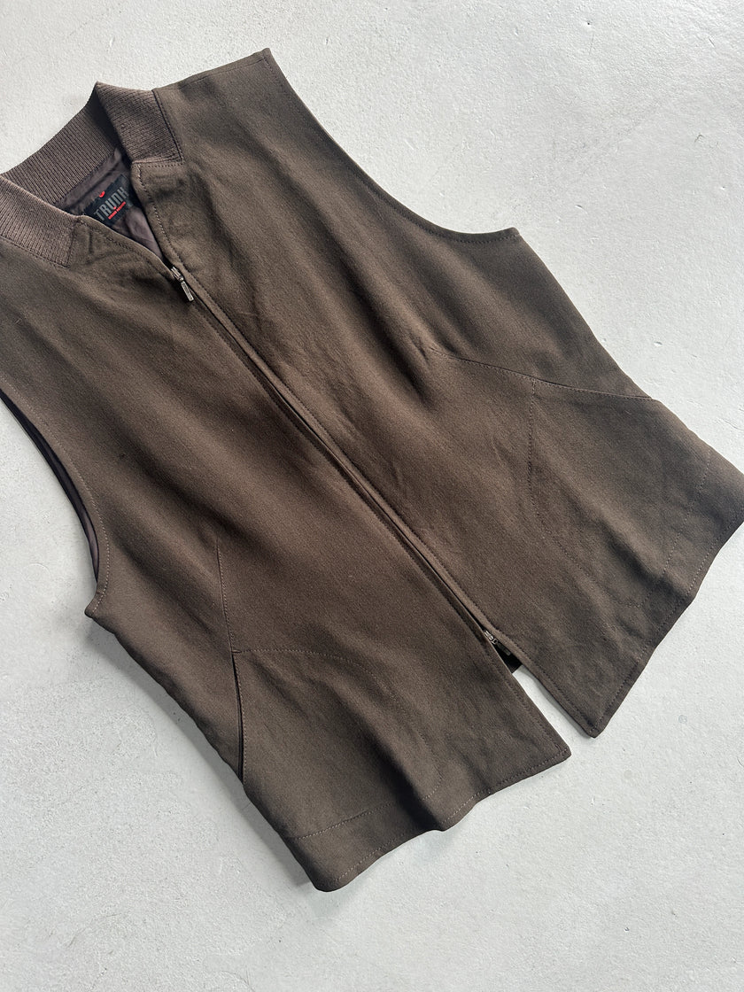 HIROKO KOSHINO - 1990s ZIPPED VEST GILET
