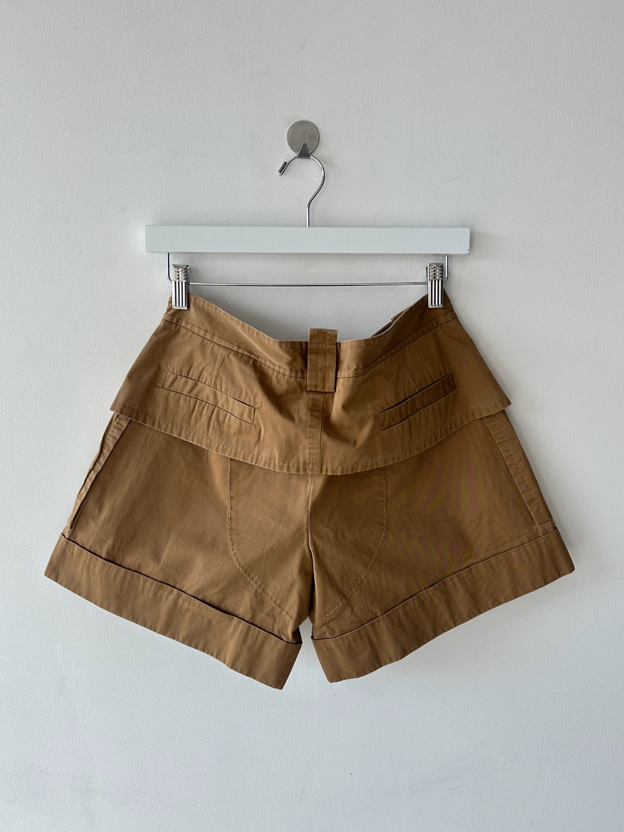 DSQUARED2 - S/S 2014 PANELED CARGO SHORTS WITH OVERSIZED BUTTON DETAILS