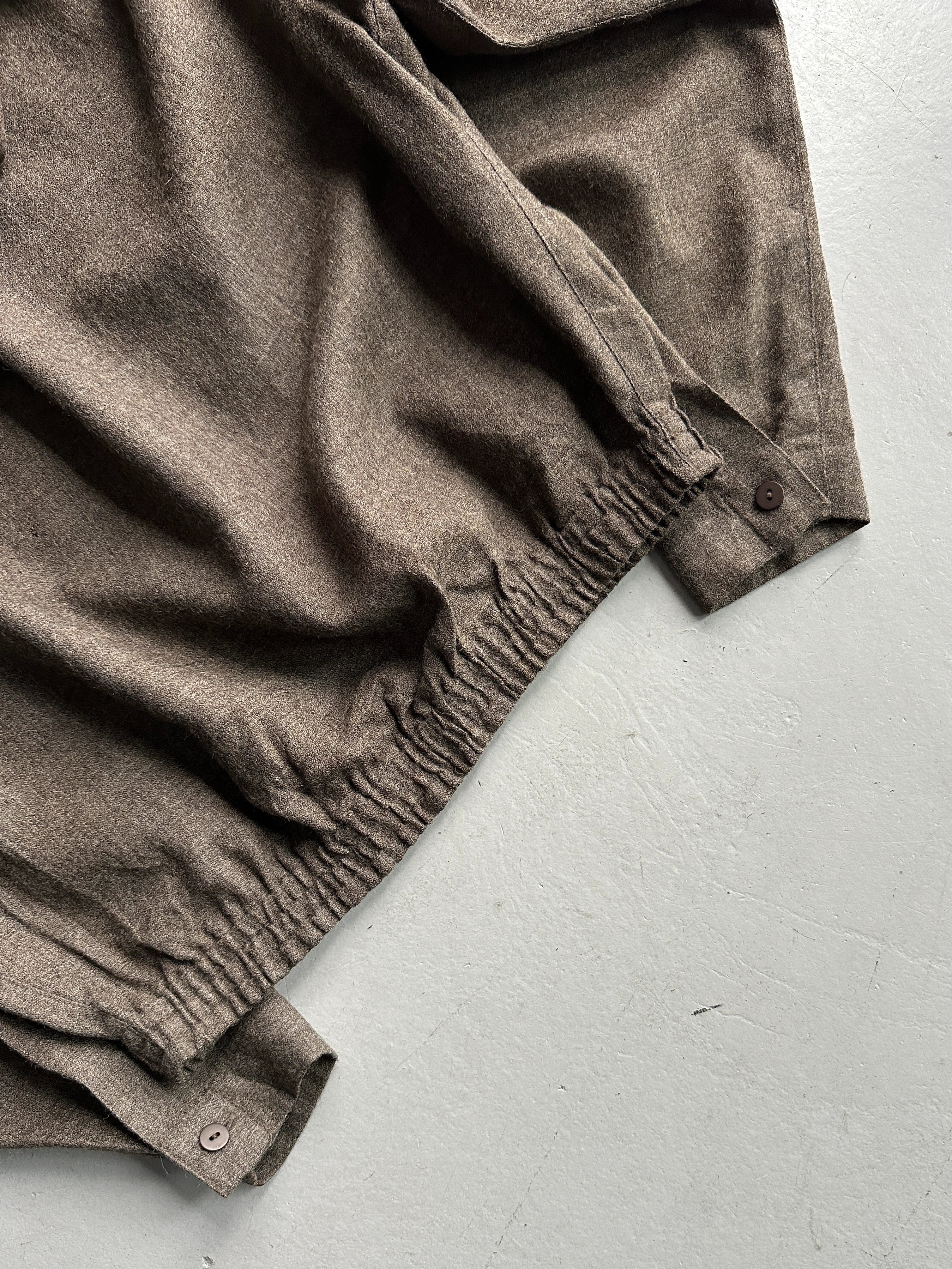 PLANTATION ISSEY MIYAKE - 1980s DRAPED COLLAR BOXY FIT BLOUSE
