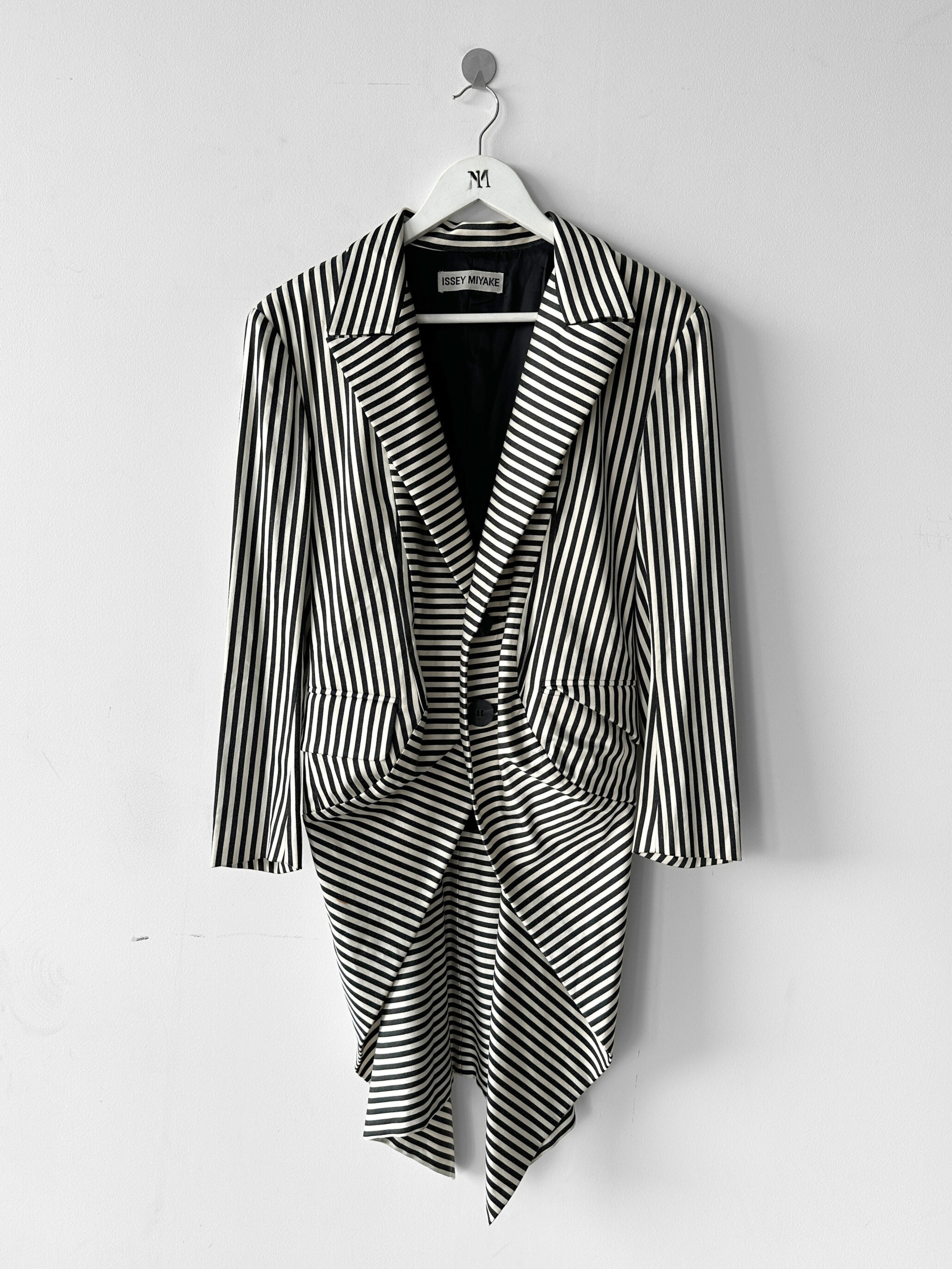 ISSEY MIYAKE - F/W 1995 TAILCOAT STRIPED BLAZER
