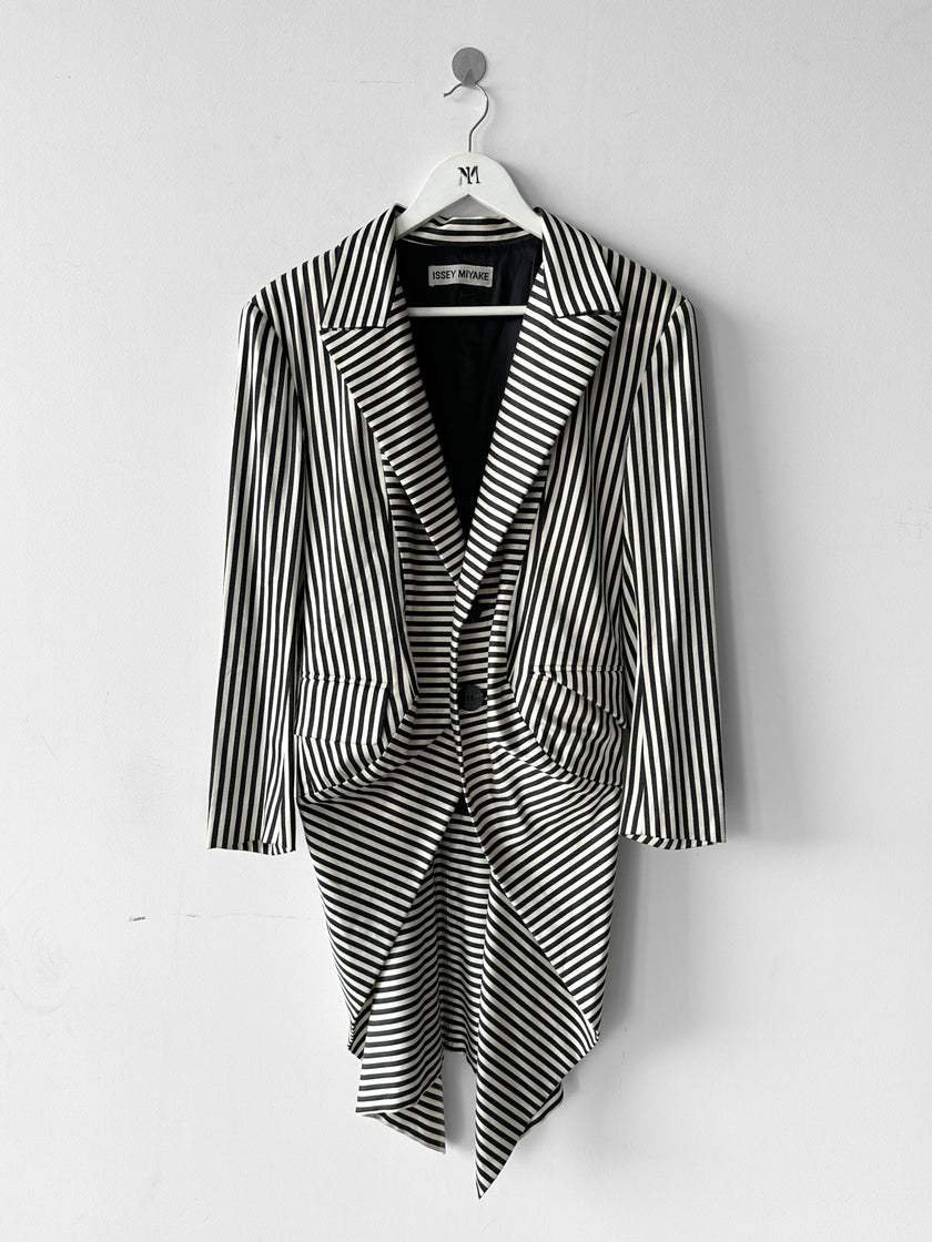 ISSEY MIYAKE - F/W 1995 TAILCOAT STRIPED BLAZER