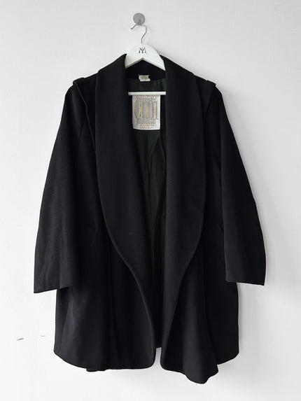 GIANFRANCO FERRÉ - 1990s OPEN FRONT WOOL COAT