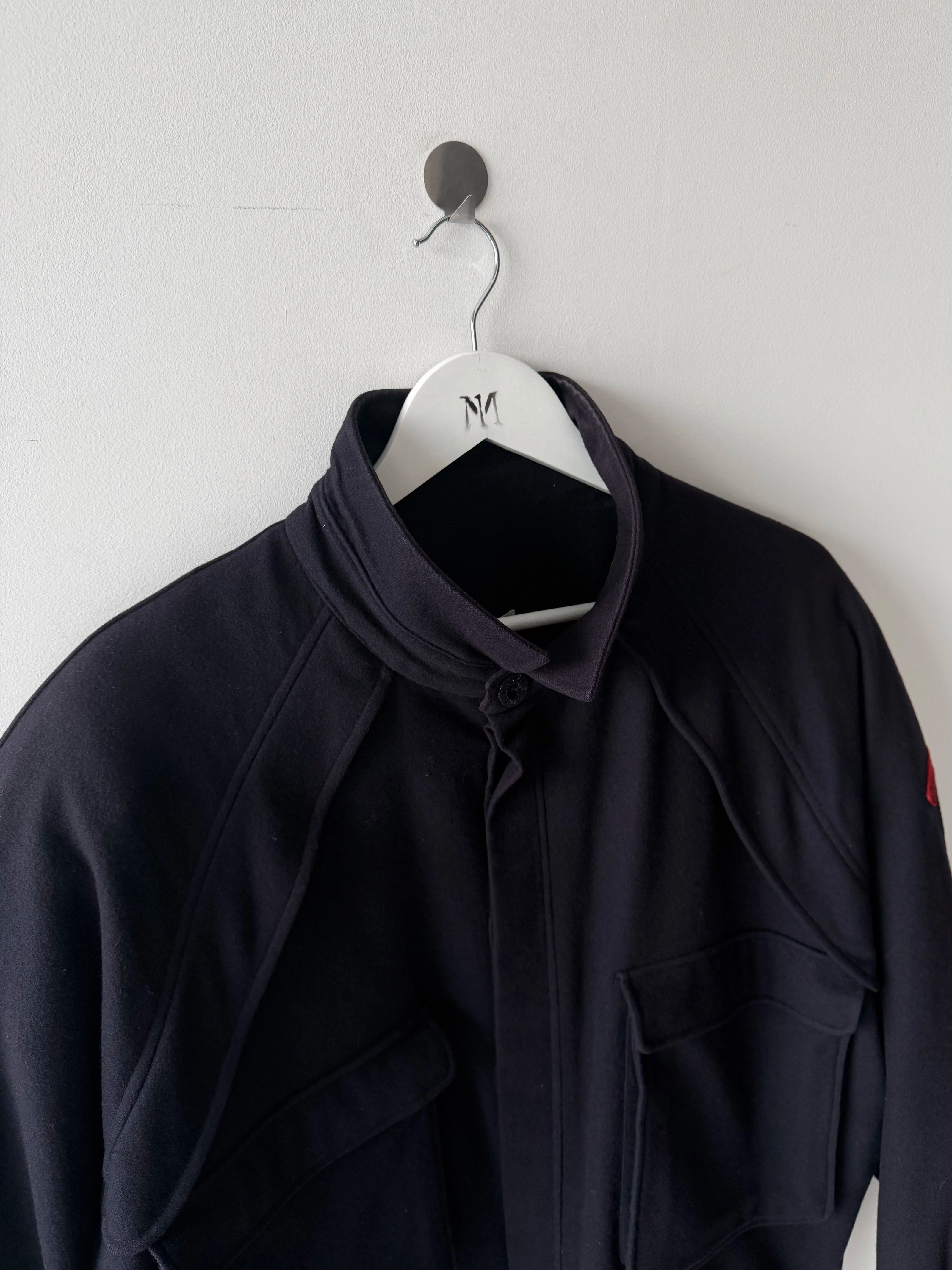 LES COPAINS - 1980s PANELED BOMBER JACKET WITH PATCH POCKETS AT CHEST