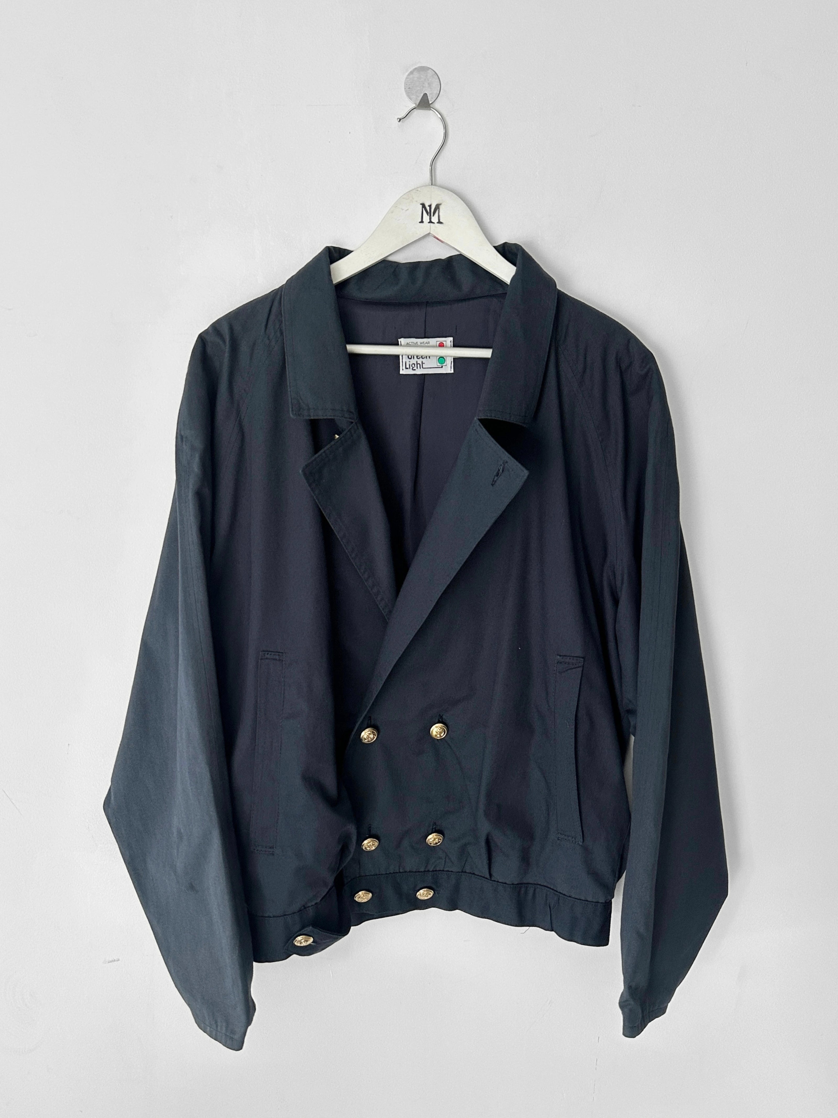 ITALIAN LABEL 1980s DOUBLE BREASTED LIGHT BOMBER JACKET