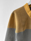 EMPORIO ARMANI - F/W 2013 PERFORATED V NECK TECHNICAL LONG SLEEVE TOP
