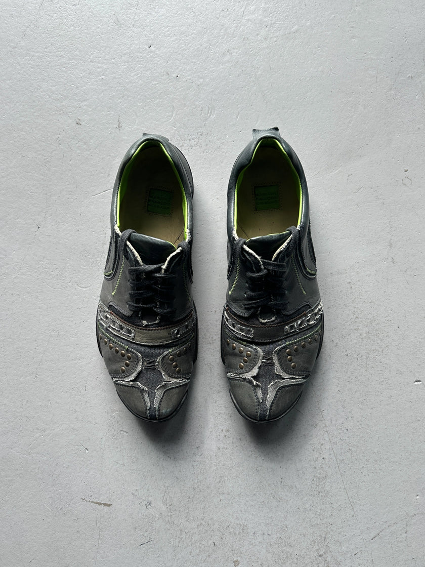 MARITHÉ + FRANÇOIS GIRBAUD - early 2000s ROUND TOE LEATHER SNEAKERS