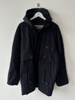 ITALIAN LABEL 1980s WOOL JACKET WITH REMOVABLE ZIPPED HOOD