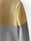 EMPORIO ARMANI - F/W 2013 PERFORATED V NECK TECHNICAL LONG SLEEVE TOP