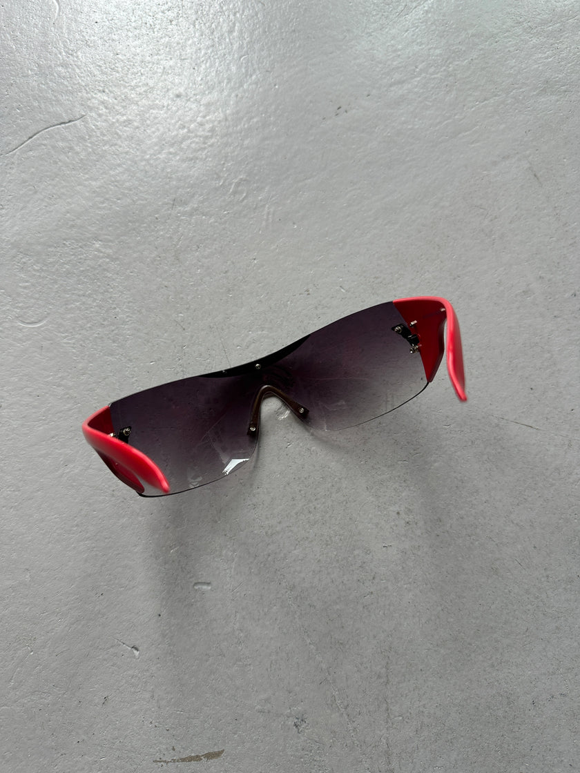 EMPORIO ARMANI  - 1990s OVERSIZED SHIELD SUNGLASSES