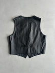 1980s LEATHER VEST GILET