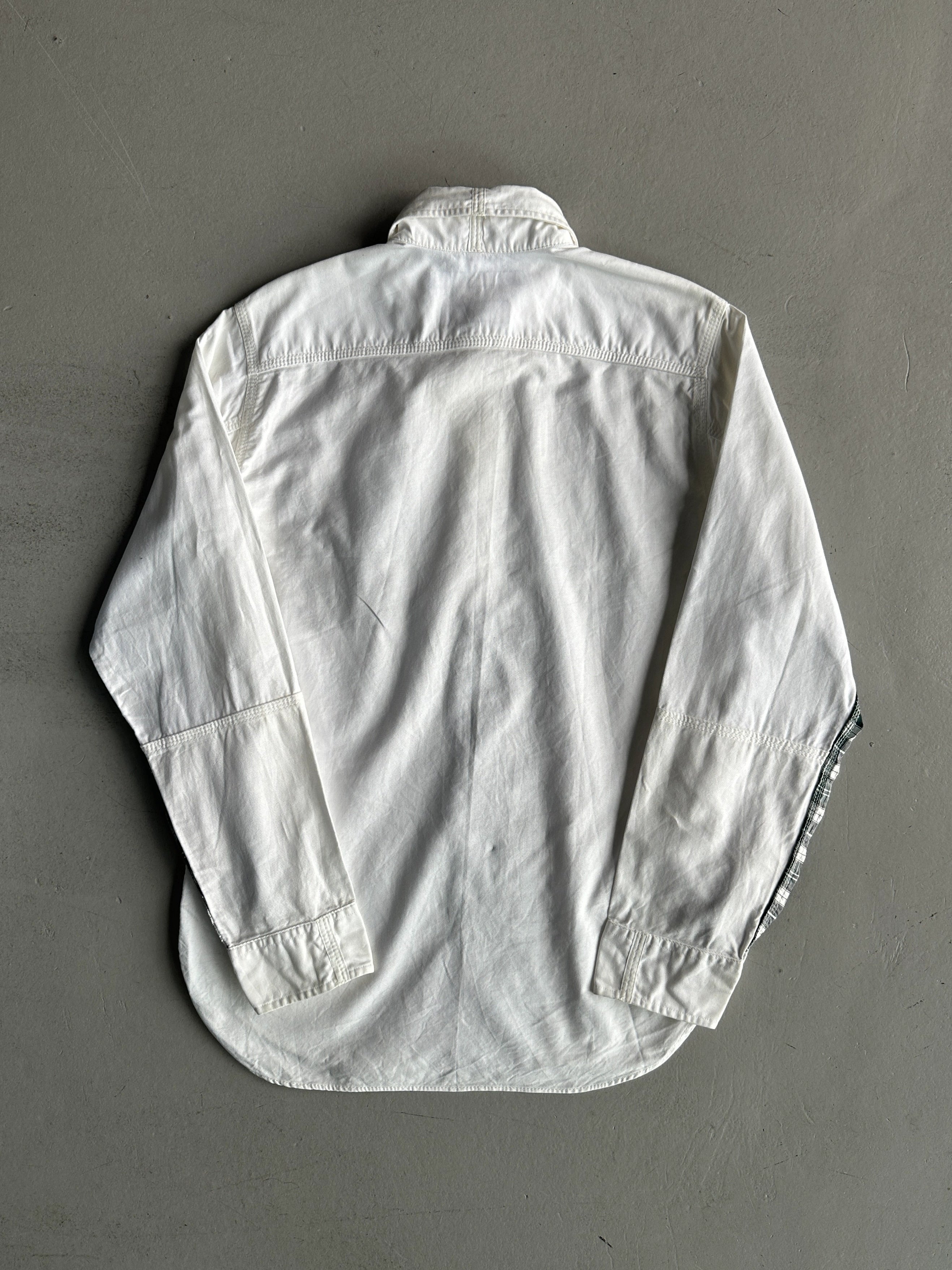 JUNYA WATANABE X BROOKS BROTHERS - A/W 2008 CHECKED PANELS LONG SLEEVE SHIRT