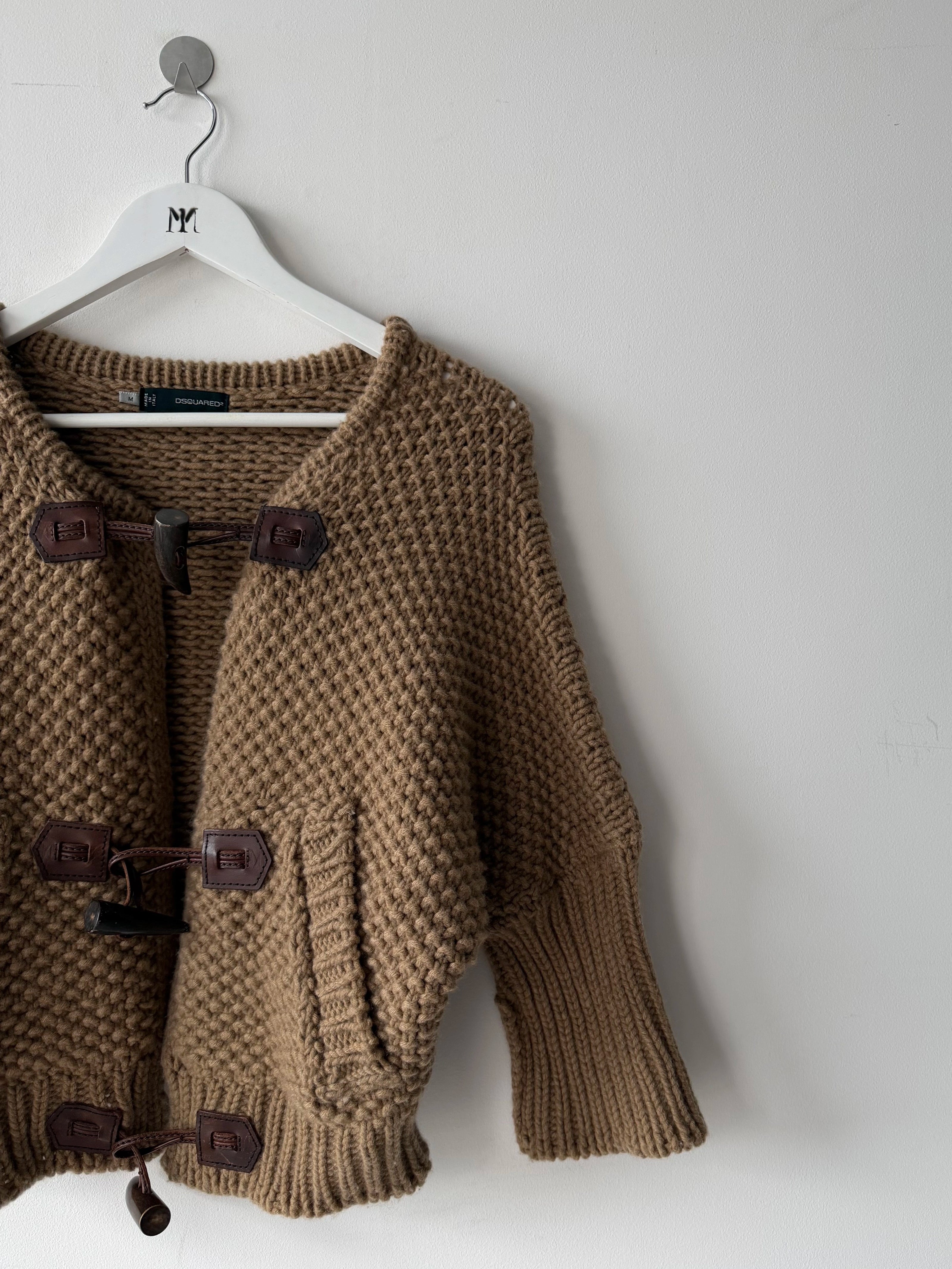 DSQUARED2 - F/W 2010 CHUNKY KNIT BOXY FIT CARDIGAN WITH TOGGLE CLOSURES