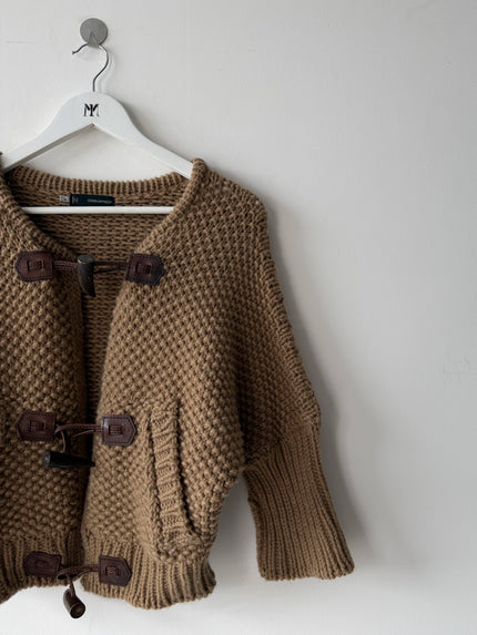 DSQUARED2 - F/W 2010 CHUNKY KNIT BOXY FIT CARDIGAN WITH TOGGLE CLOSURES