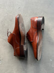 1990s SQUARE TOE LEATHER DERBY SHOES