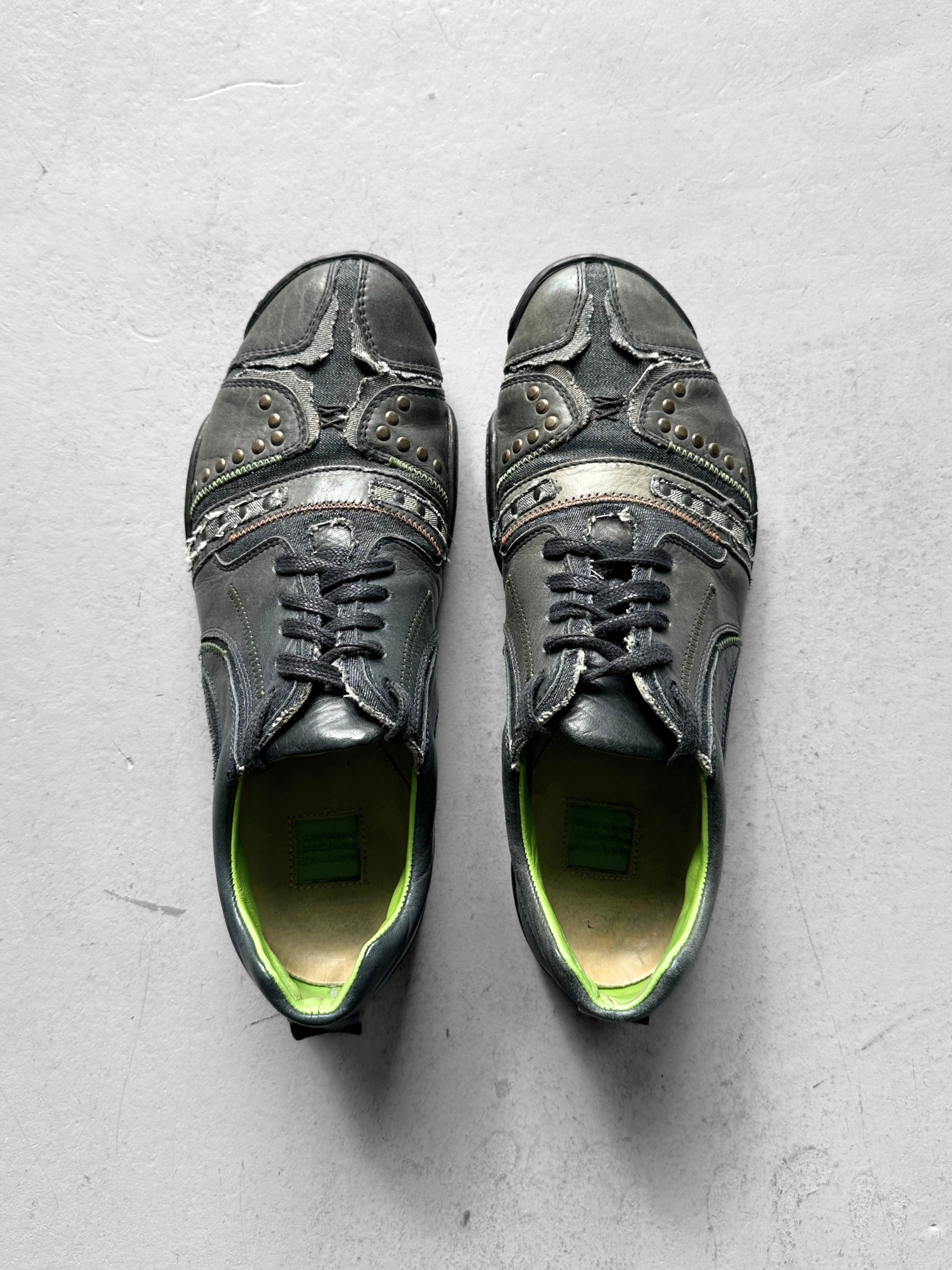 MARITHÉ + FRANÇOIS GIRBAUD - early 2000s ROUND TOE LEATHER SNEAKERS