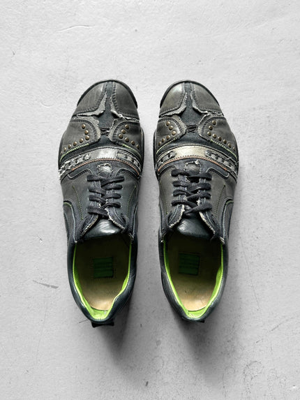 MARITHÉ + FRANÇOIS GIRBAUD - early 2000s ROUND TOE LEATHER SNEAKERS