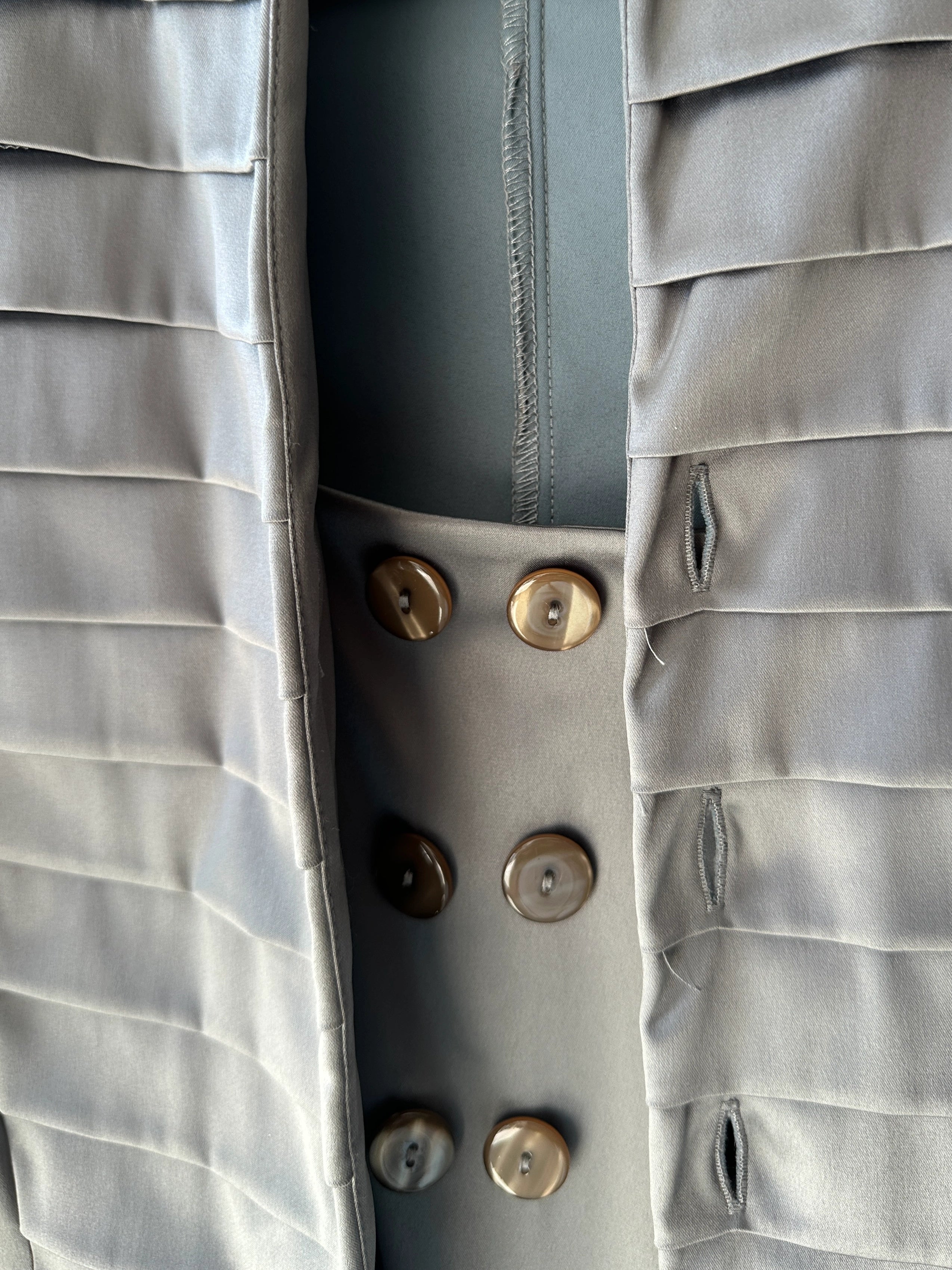 ITALIAN LABEL 1990 SATIN BUTTONED BLOUSE